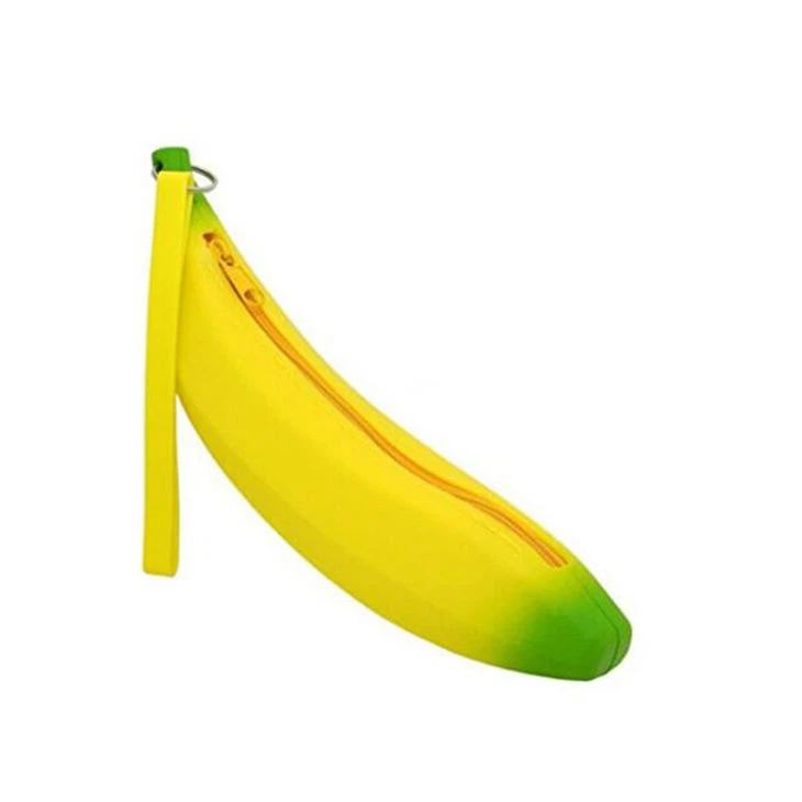 Silicone Creative Banana Shape Funny Coin Pouch Wallet
