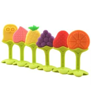 Tsis muaj tshuaj lom Silicone Menyuam Teether